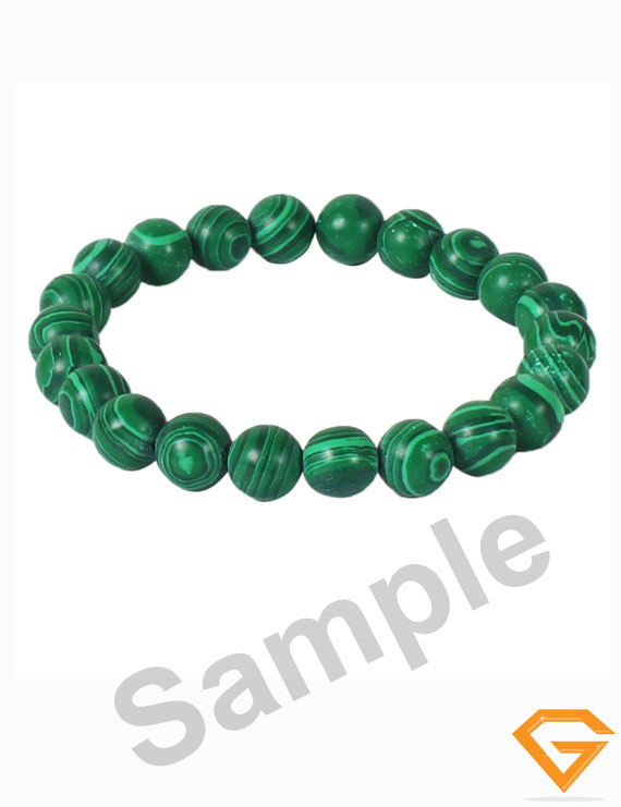 Natural Malachite/ Dana Firang/ Kidney Stone Bracelet 8mm